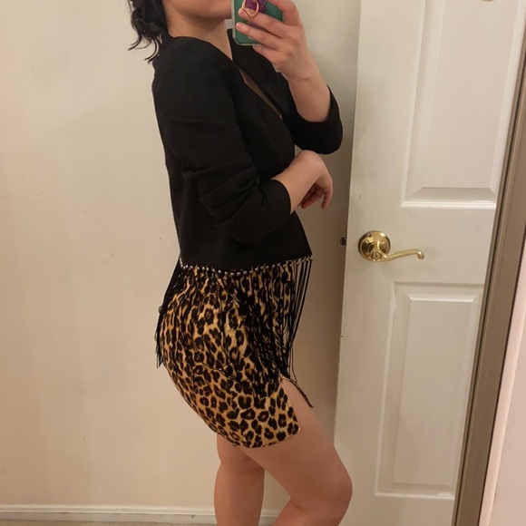 Zara faux suede fringe jacket. Xs - Picture 11 of 13